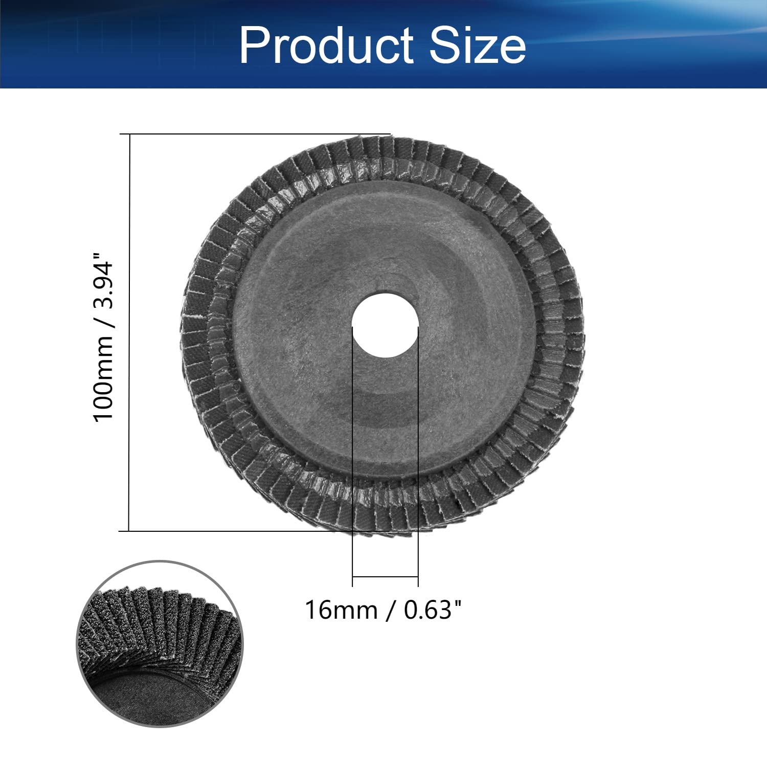Auniwaig 10PCS 4-Inch Flap Discs,60 Grit Angle Grinder Sanding Discs,Grinding Wheels Sanding Discs Silicon Carbide Abrasives with 5/8" Arbor for Metal/Wood Grinding