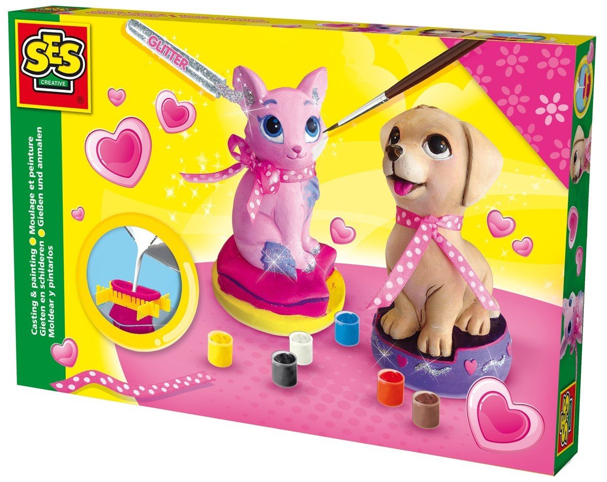 SES CreativeDog And Cat Plaster Casting And Painting