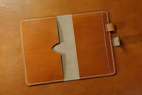 Miniatura 2 de Brown vegetable tanned leather case cover for moleskine classic notebook leather portfolio organizer for moleskine large notebook MA514C