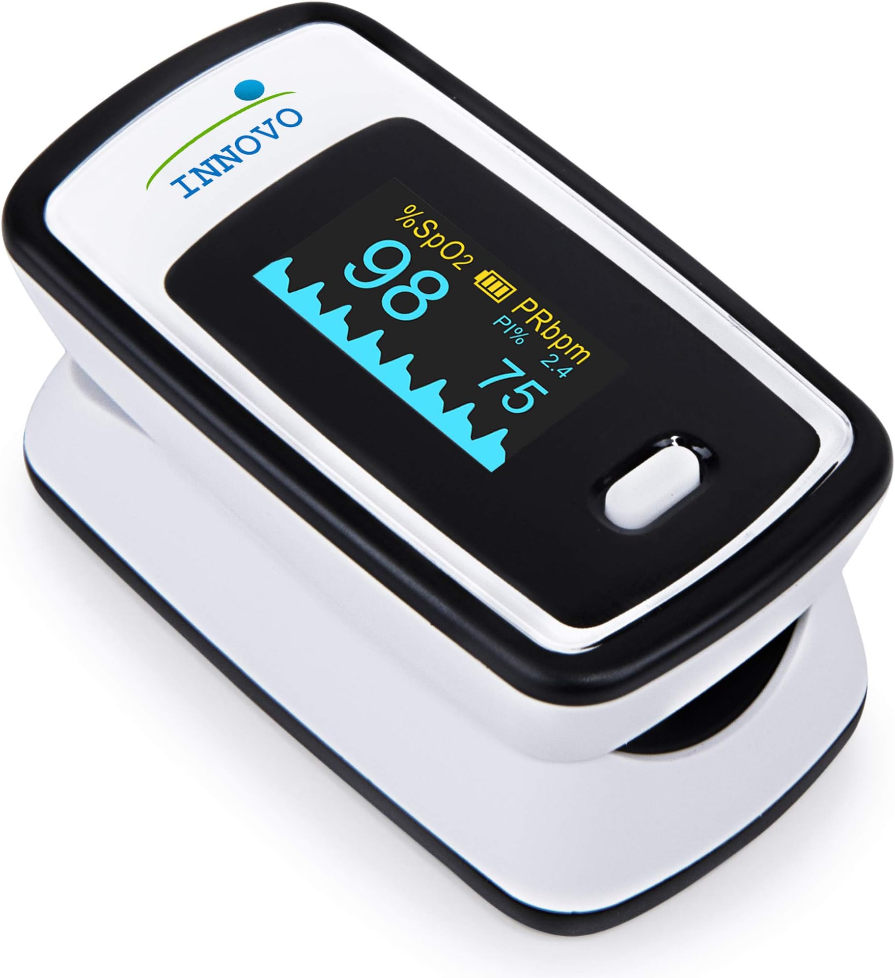 Innovo Fingertip Pulse Oximeter with Plethysmograph & Perfusion Index, Deluxe Ivory White (Made Exclusively for Amazon.com)