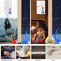 Vista 41 de Tope de puerta para puertas de 31 a 39 pulgadas, sin adhesivo, para parte inferior de la puerta, bloqueador de corrientes de aire debajo