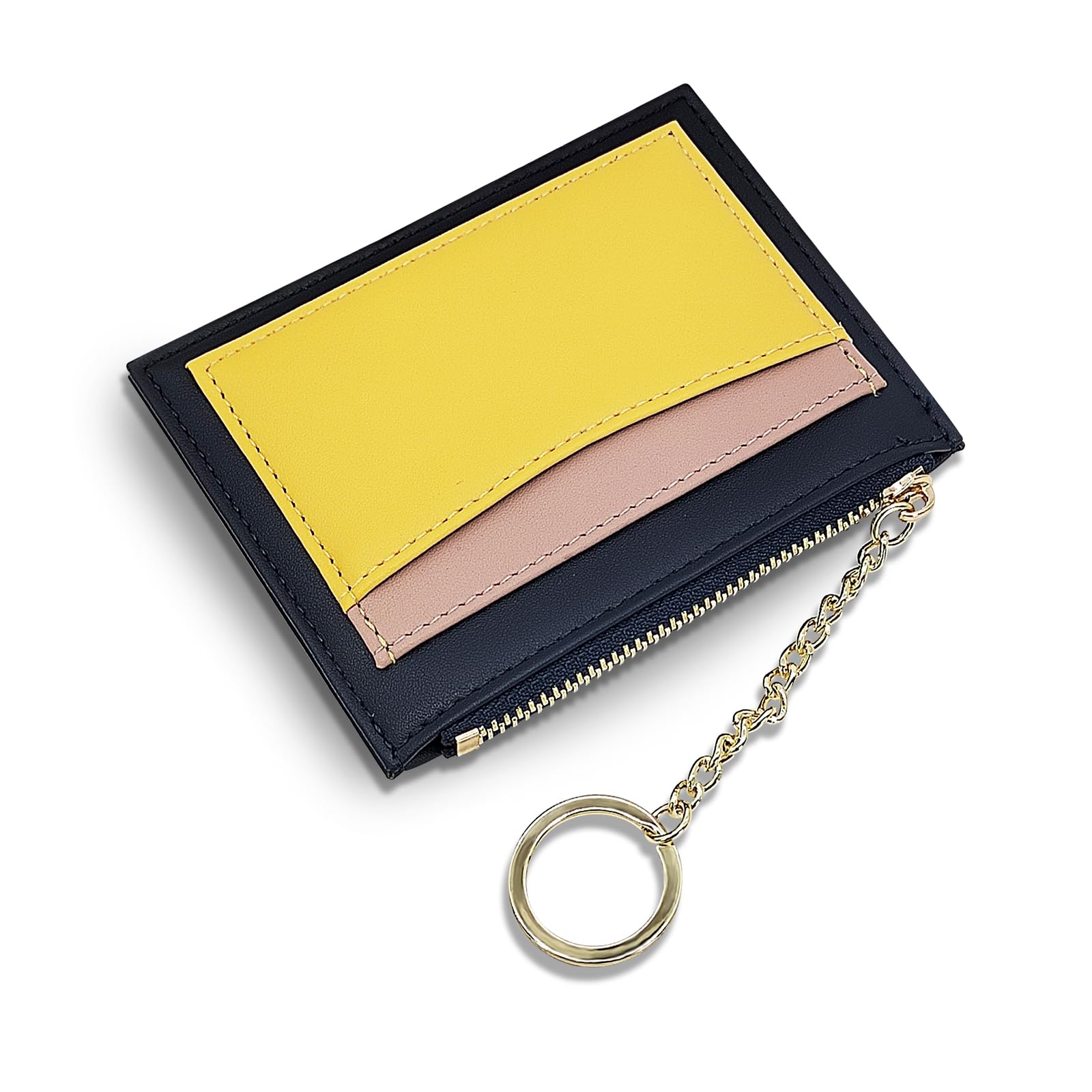 Portafoglio Donna In Pelle Borsellino Portamonete Carte Credito Con Zip