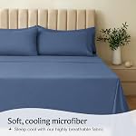 LuxClub 4 PC King Sheet Set, Breathable Luxury Bed Sheets, Deep Pockets Wrinkle Free Cooling Bed Sheets Machine Washable Hotel Bedding Silky Soft - Tree Moss Green King