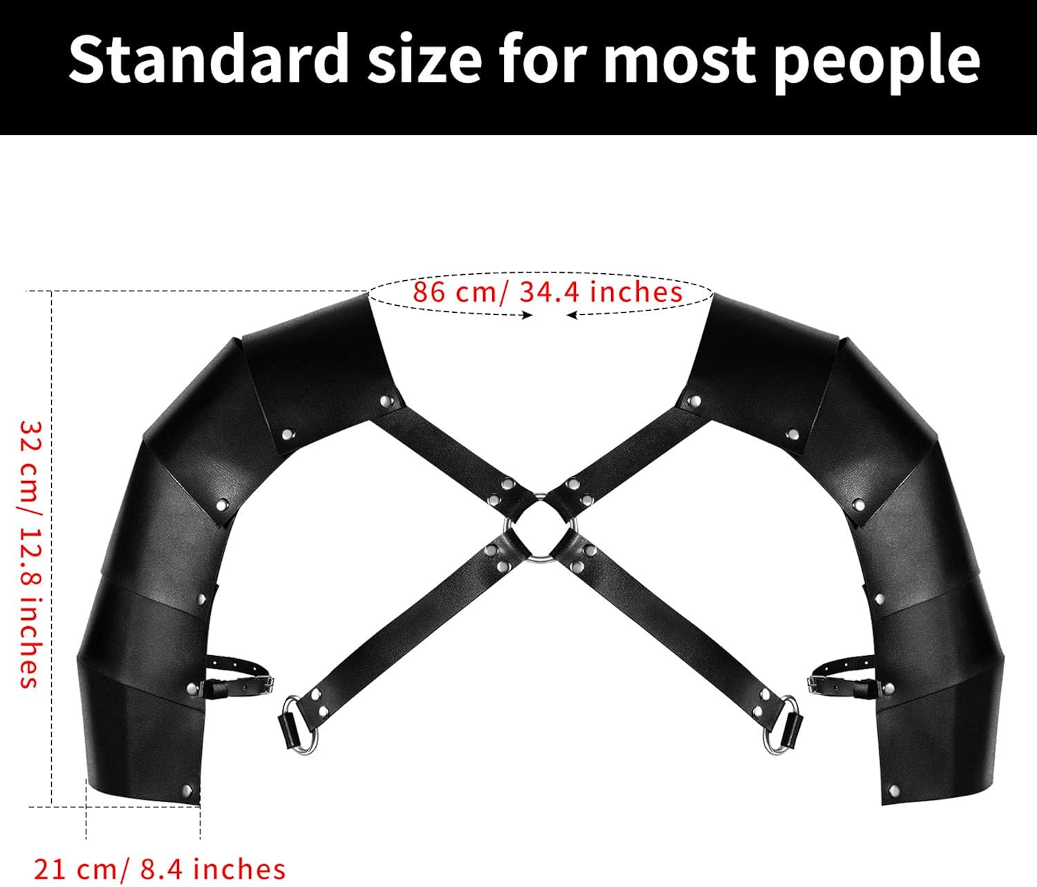 Leather Shoulder Armor Buckles Black Steampunk Chest Harness for Party Cosplay Halloween : Clothing, Shoes & Jewelry