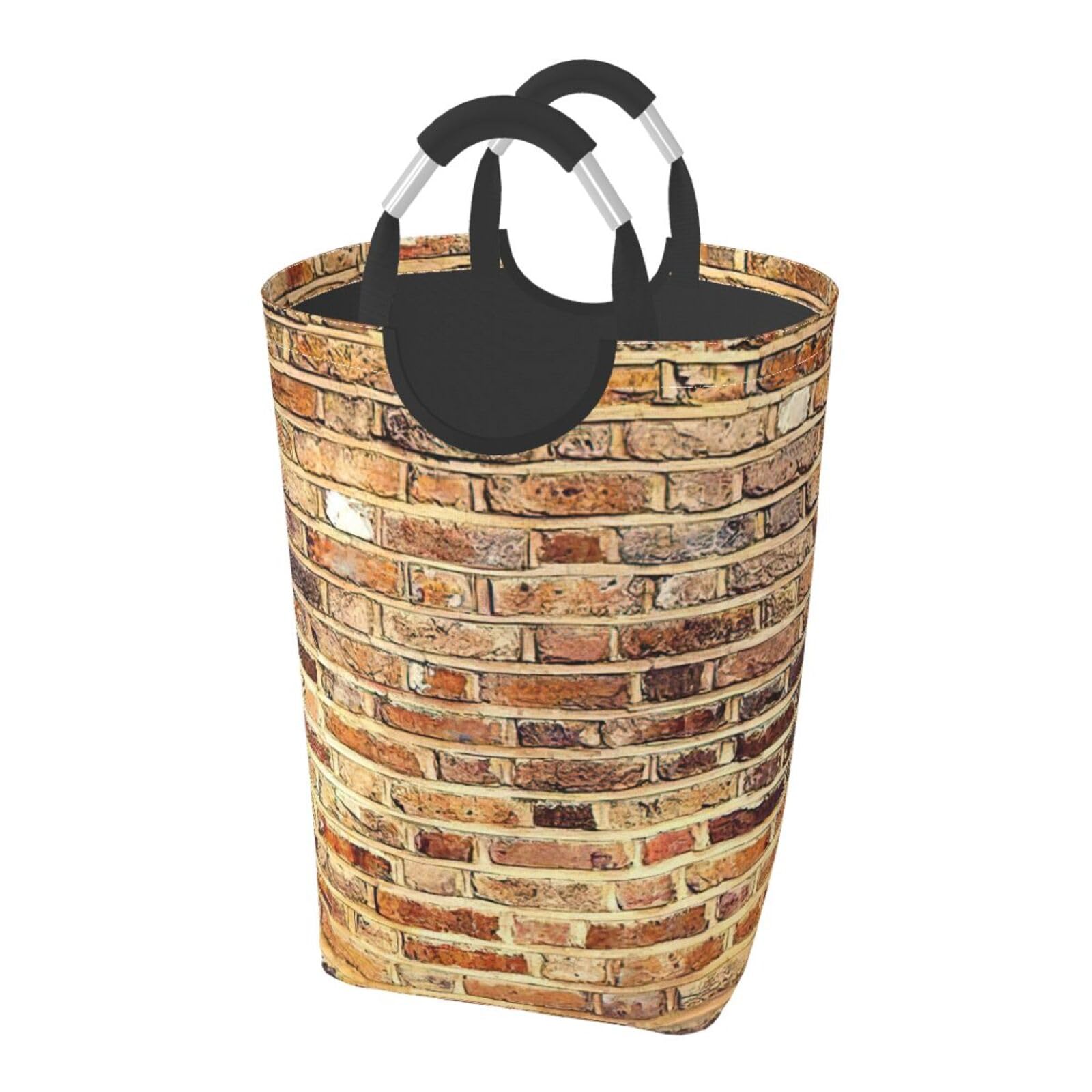 Sac à linge pliable pour dortoir et studio motif briques