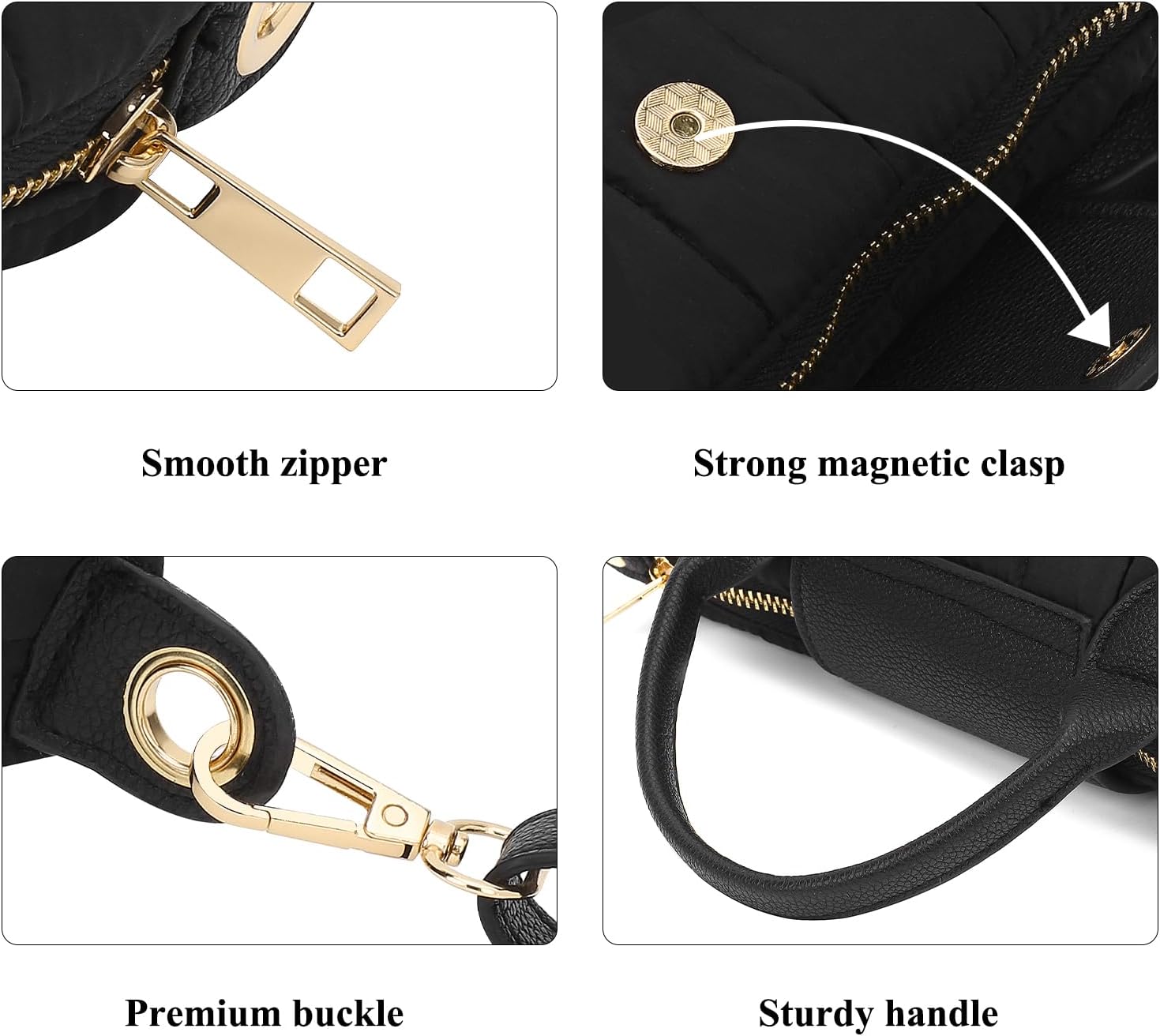 Woven Crossbody Bag, Small Black Weave Mini Tote Bag, Designer Crossbody Bags for Women - Image 5