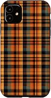 Vista 8 de Plaid Orange Brown Fall Harvest Muted Colors Print Pattern Case for iPhone 16