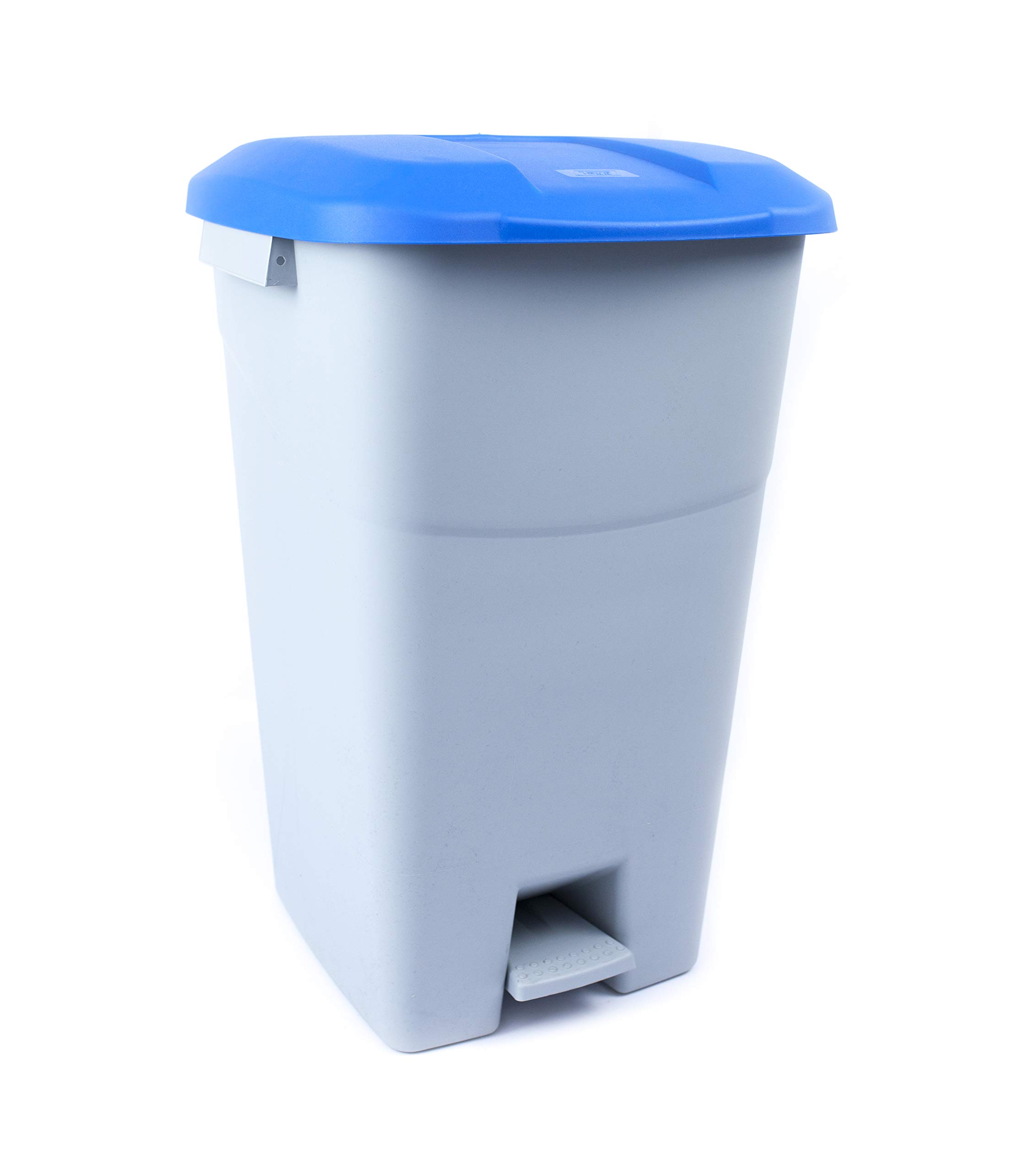 Tayg - 60 Litre Waste Container with Pedal, Grey Base and Blue Lid