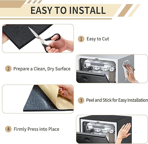 Miniatura 6 de TroyStudio Espuma XPE a Prueba de Sonido Altamente Resistente al Desgarro, Autoadhesiva de 13" x 78" Escudo Térmico Acústico Lámina de Espuma de