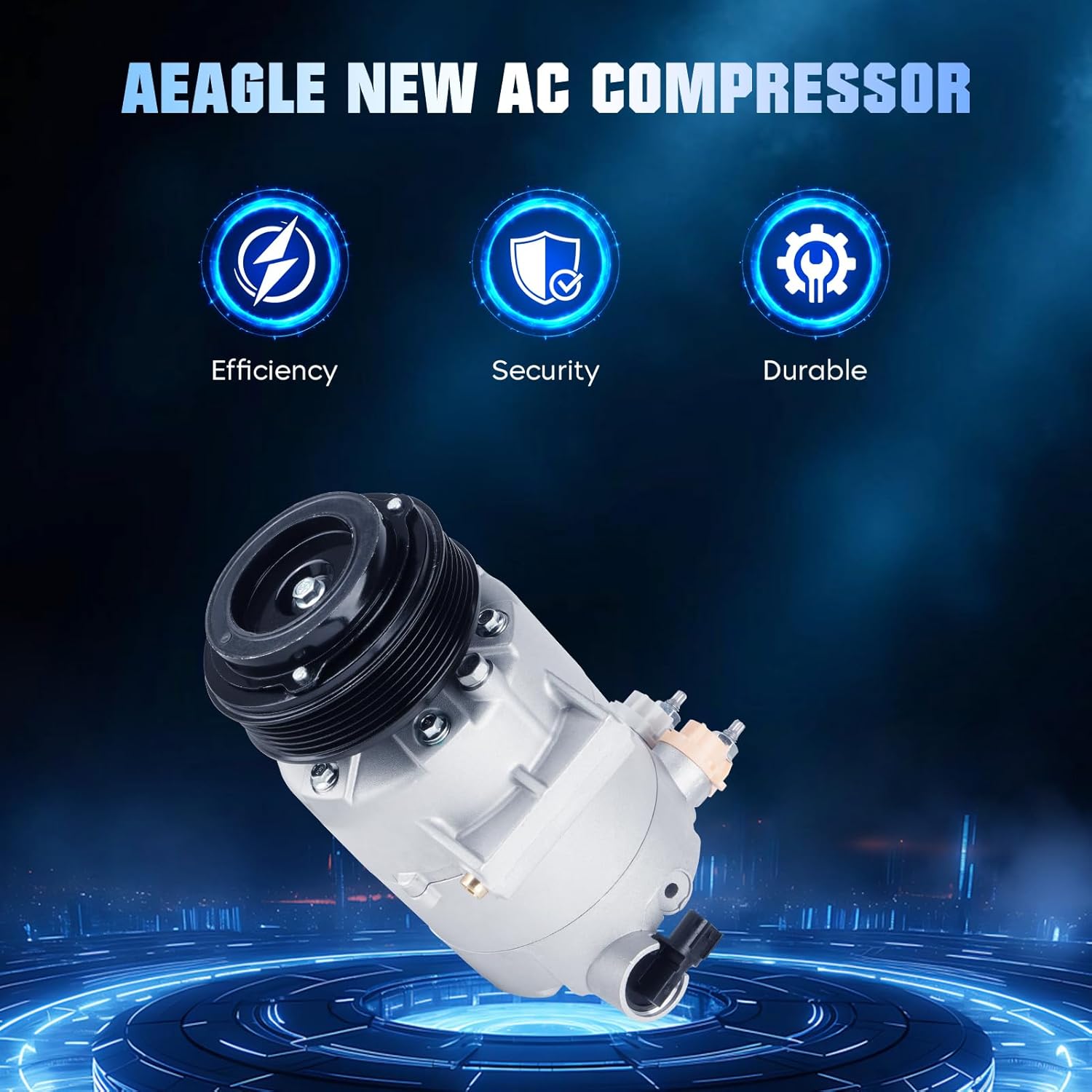 Air Conditioner AC Compressor with Clutch for Ford Escape 1.6 1.6L 2013 2014 2015 2016, for Transit Connect 1.6L 14 15 16, for Escape 1.5 1.5L 2017 2018 2019