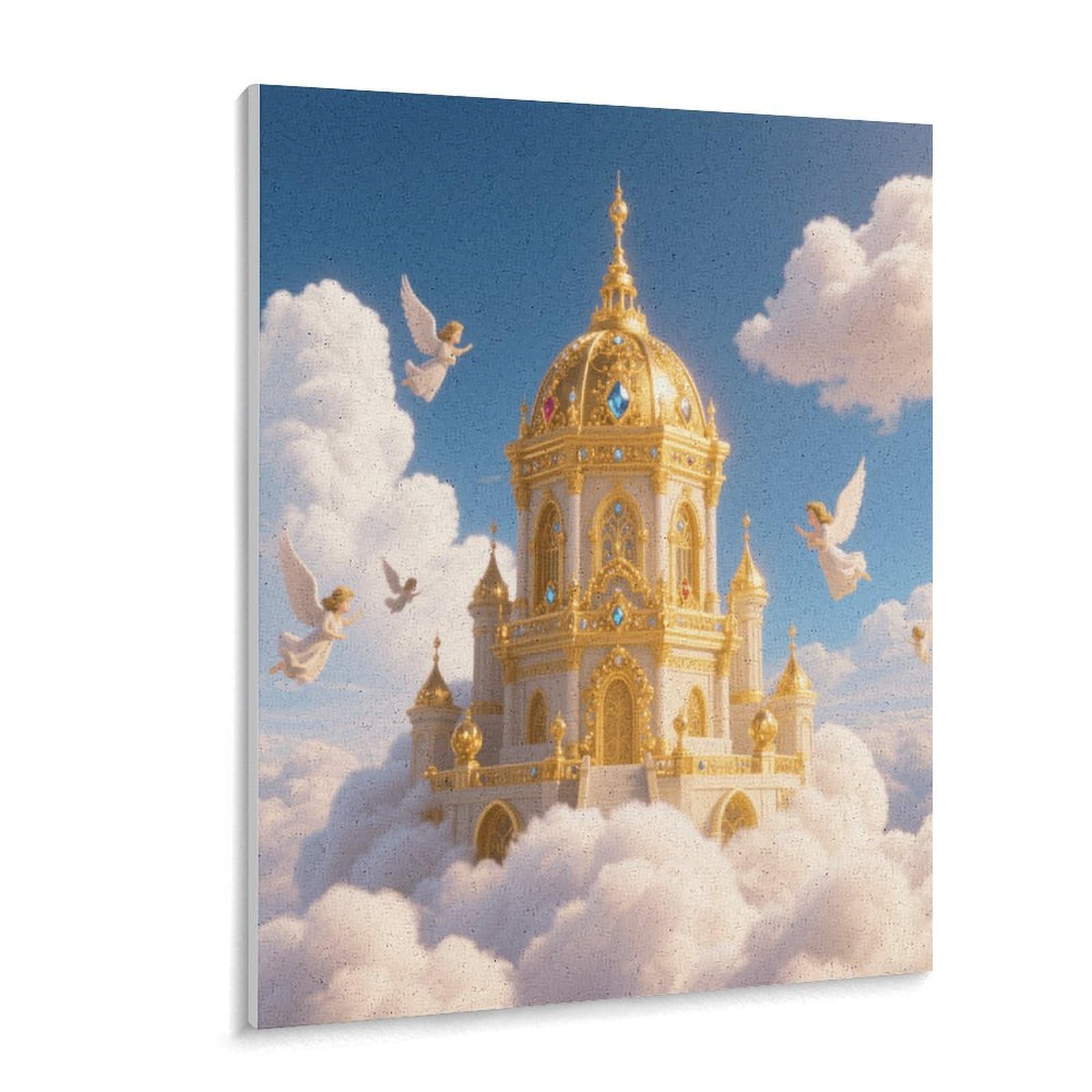 KOAYUBFC Golden Palace Kingdom - Kit per dipingere con i numeri, per adulti e principianti, kit di pittura con i numeri, su tela, colori acrilici a olio, pittura con pennelli, regalo per la