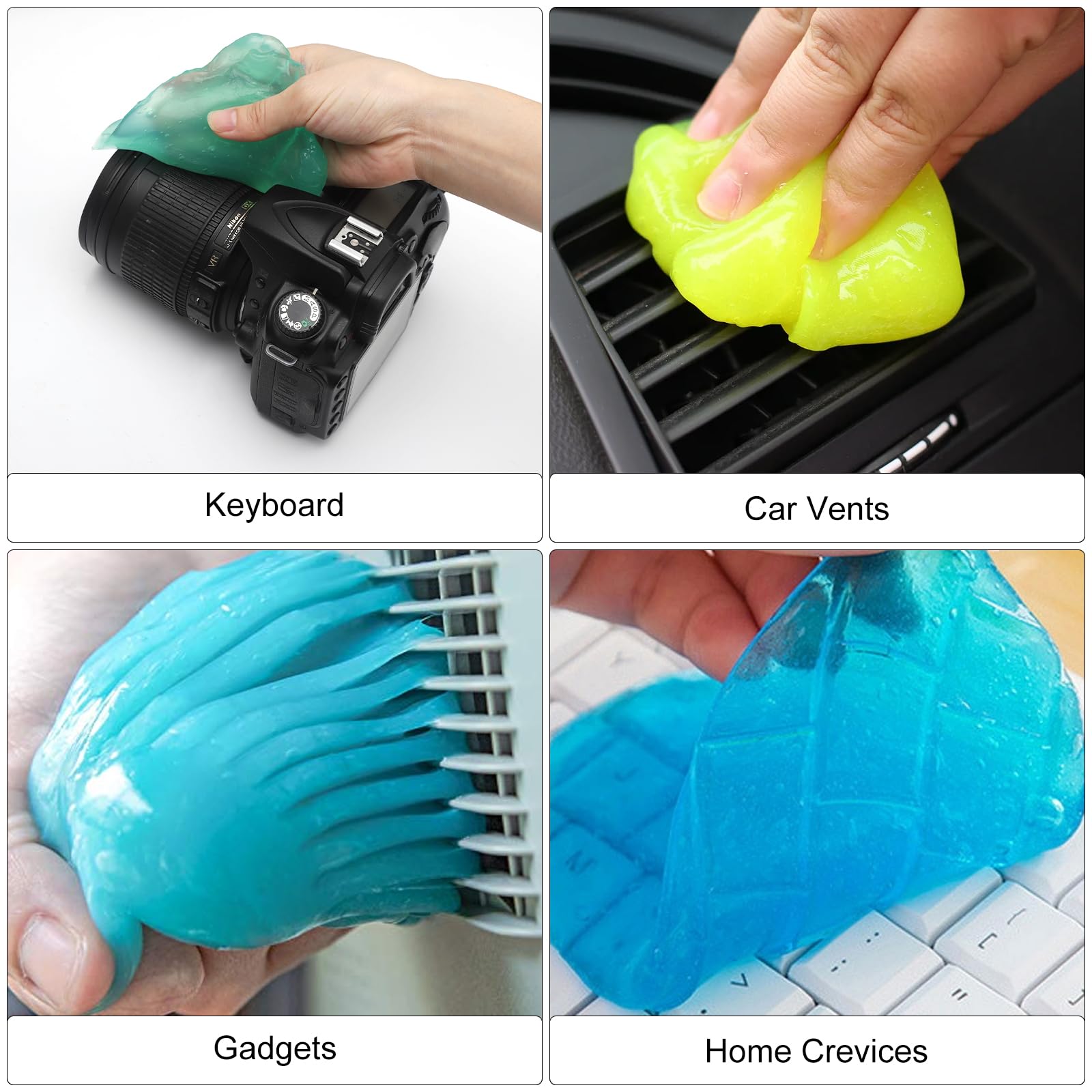 Gel Pulizia Auto Riutilizzabile - Slime Per Pulire Tastiere, Ventilazioni E Interni Auto - Foto 10