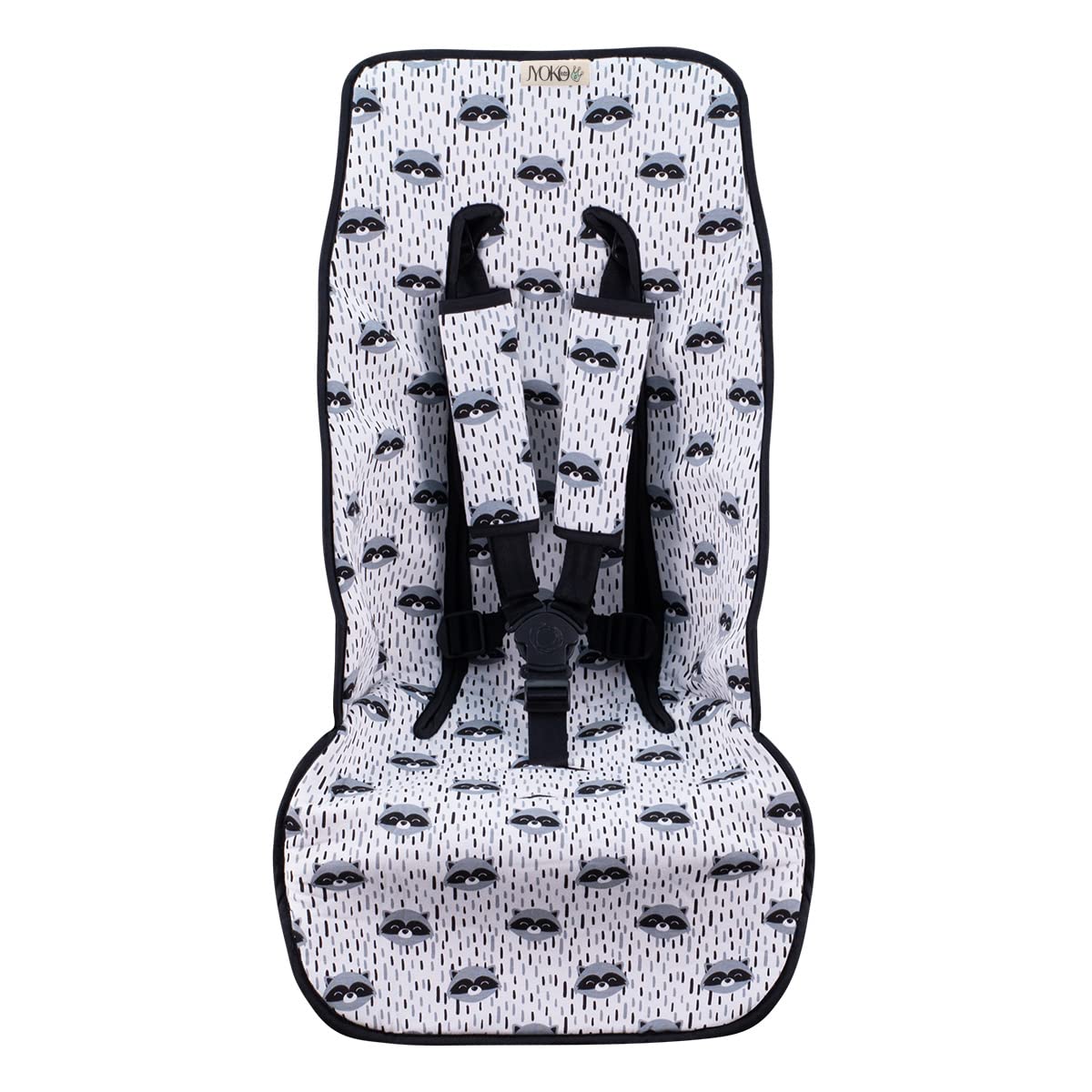 JYOKO KIDS Universal Matratze gepolsterten + Schutz des gepolsterten Geschirr für Kinderwagen (RACCOON)