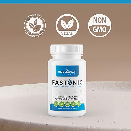 Miniatura 4 de Fastonic Suplemento de hidrógeno molecular, nivel Elite de porciones H2-60 (60 tabletas) sin OMG, sin gluten, sin soja, ayuno sin esfuerzo, función