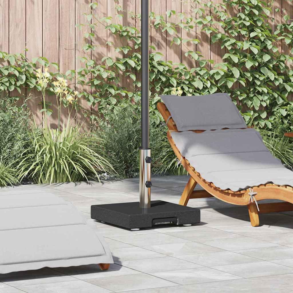 Questo Supporto per ombrellone in Granito Nero, 41 x 37 cm con Ruote, Base Robusta per ombrellone da Giardino, Patio e Balcone, Resistente alle intemperie.
