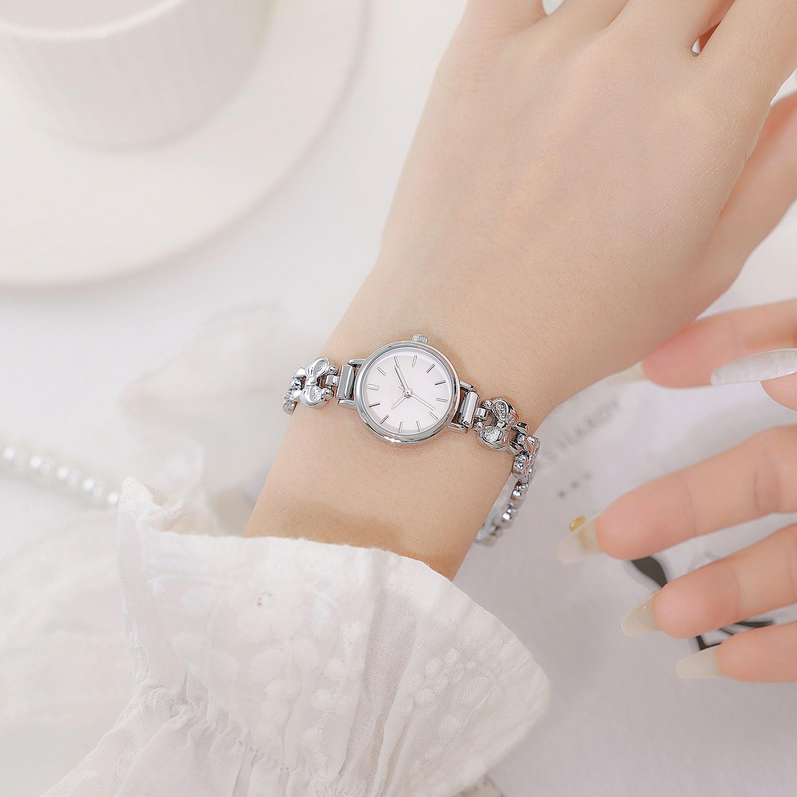 Montre-Bracelet rétro à nœud français, étanche, analogique, décontractée, idéale comme Cadeau for Une Petite Amie ou Une épouse.