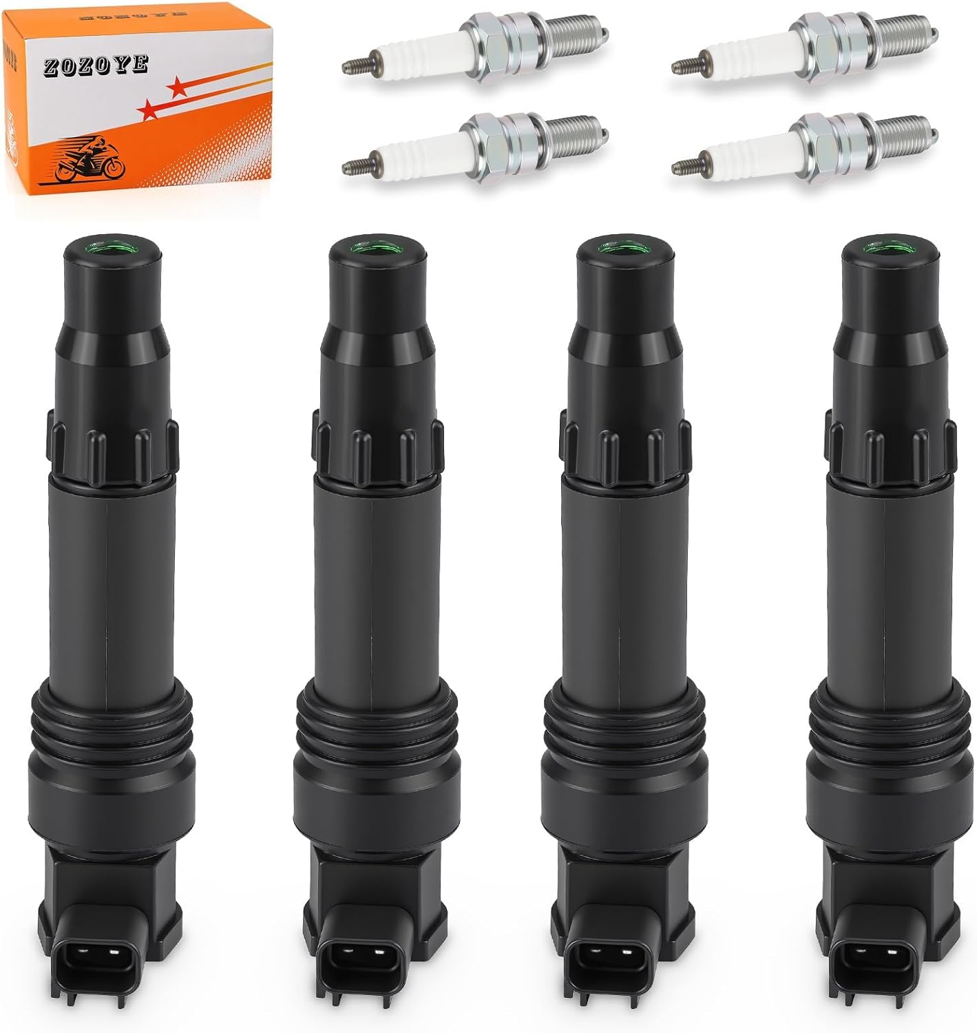 4pcs Ignition Coils & Iridium Spark Plugs For Suzuki Hayabusa 1300 GSX1300R RZ BK BKA 1999-2019 33410-24F10