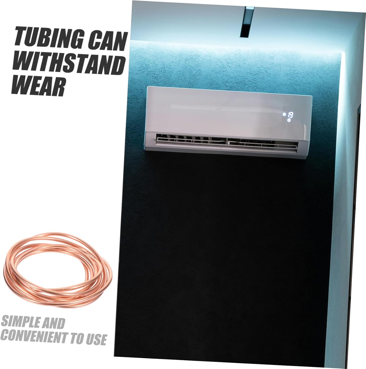 5pcs Copper Refrigeration Tubing Flexible Air Conditioner Copper Tube for Efficient Installation Compact Design for Various Cooling Systems