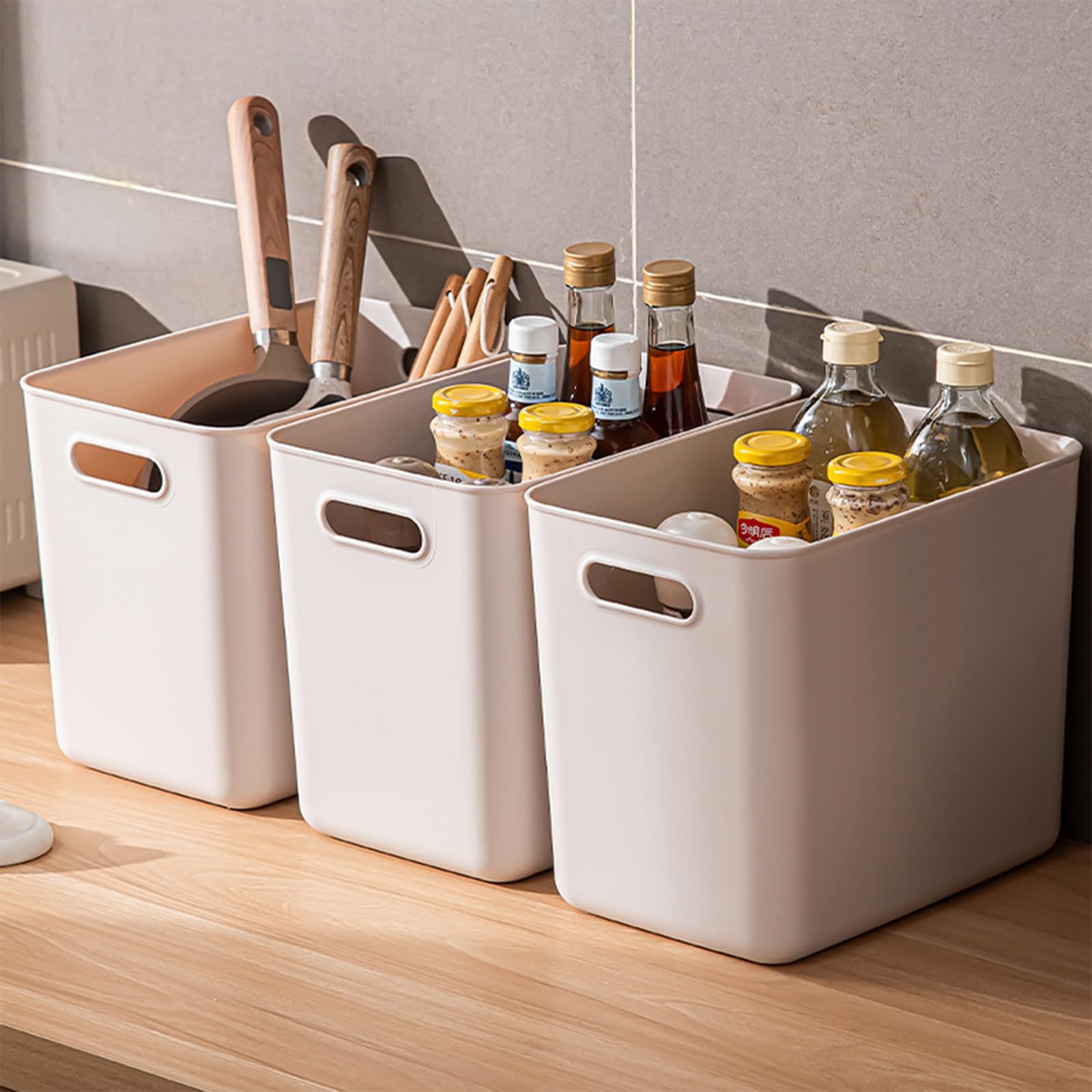 Amazon｜収納4個セット プラスチック 収納ボックス 蓋付き 約 幅30