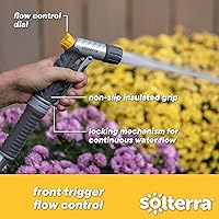 Vista 5 de Solterra: boquilla de manguera de jardín ajustable con 8 patrones, ajustable, Gris