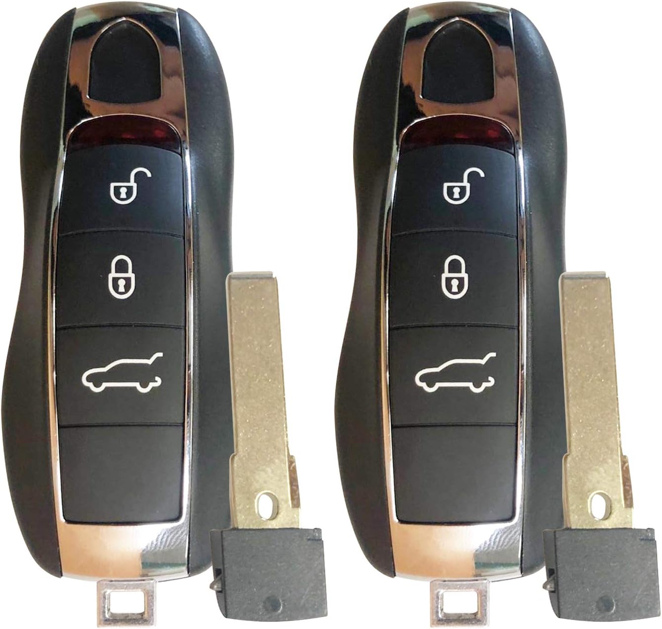 Keyless Remote Car Key Fob Replacement for Porsche 2010-2016 Cayenne 911 Boxster/ 2015-2017 macan 3 Button KR55WK50138 KR55WK50136 (2)
