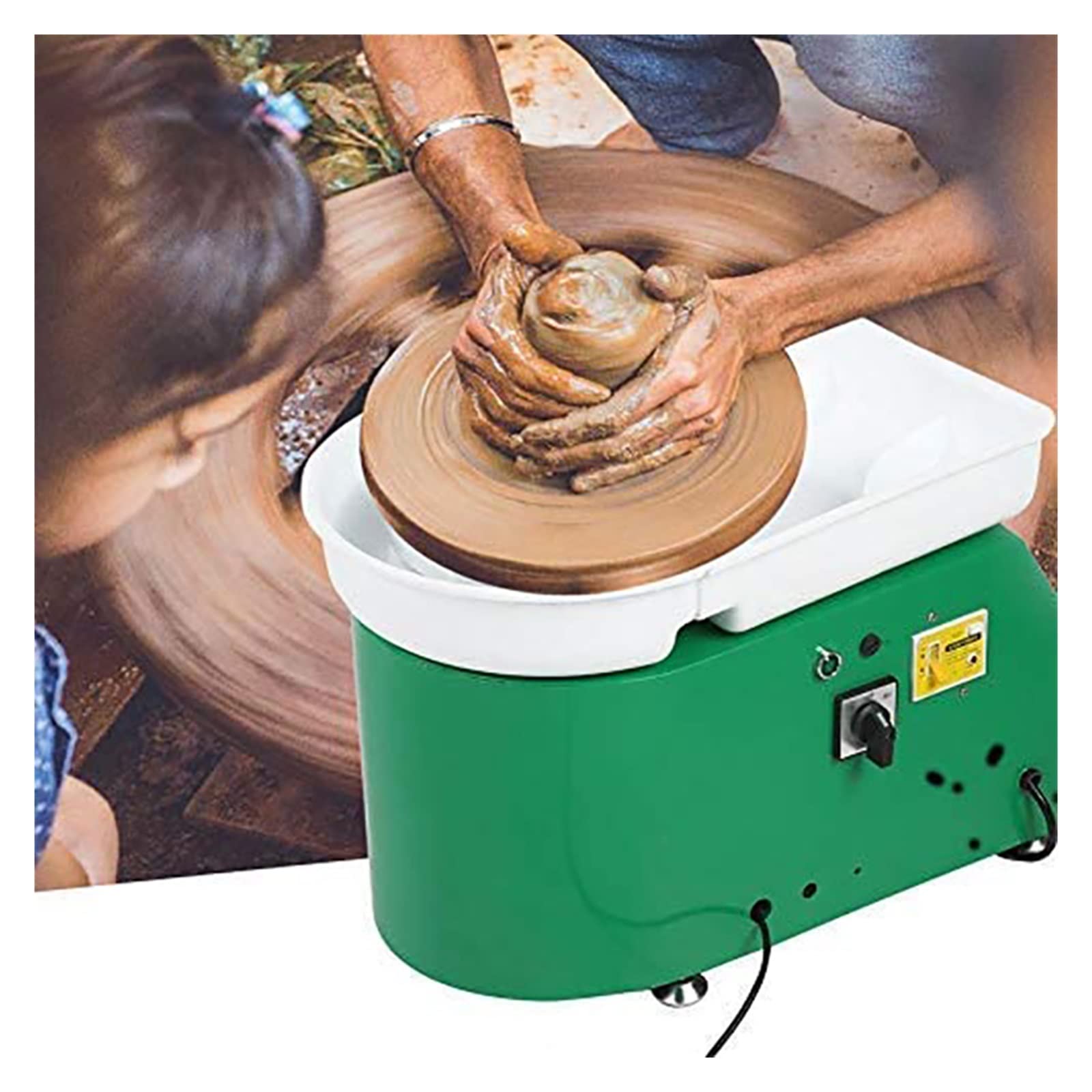 Töpferscheibe 25 cm 350 W Elektrische Töpferscheibe Keramik Maschine Fuß Pedal DIY Ton Keramik Formen Kunst Arbeit Form