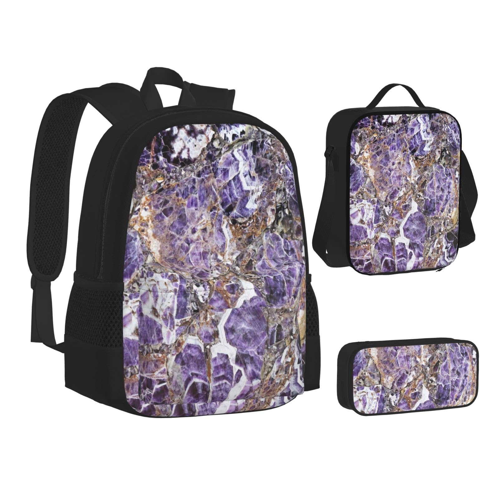 Schulbücher-Set mit Hundepfotenmuster, mit Lunch-Tasche, Federmäppchen, Reise-Laptop-Rucksack, Schultasche, 3-teiliges Set