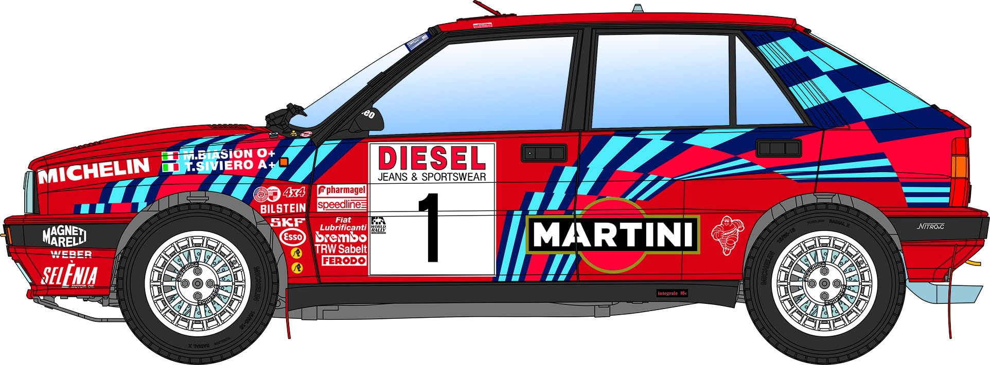 Amazon | イタレリ 1/12 ランチア デルタ HF インテグラーレ 16V 1989 