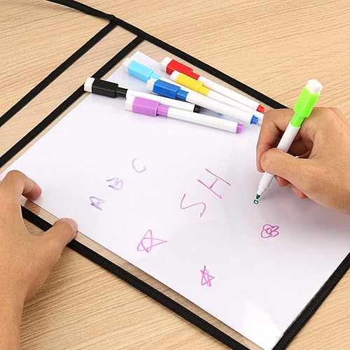 Miniatura 7 de Paquete de 50 soportes para boletos de trabajo de 14 x 10 pulgadas, soporte para pedidos de trabajo, soportes para boletos de tienda con correa para