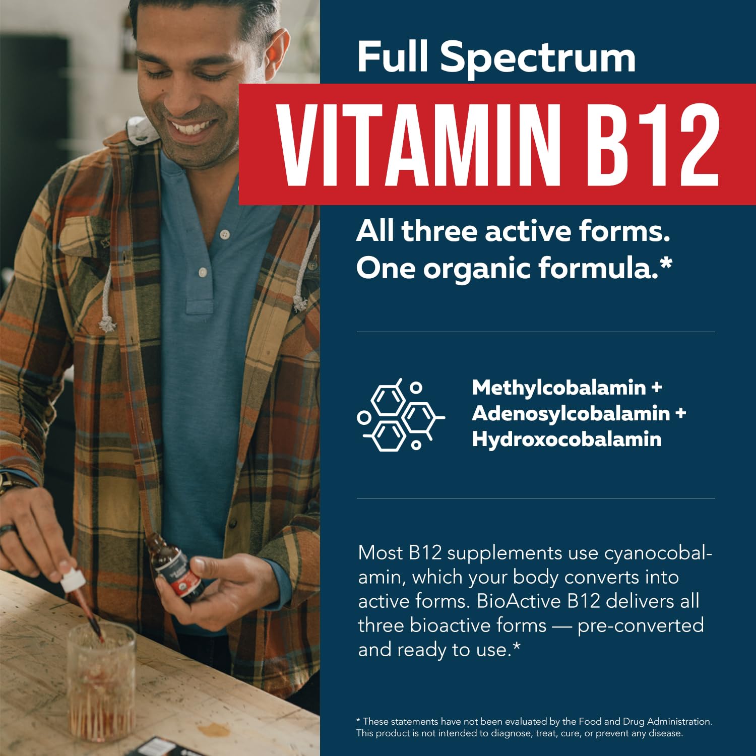 BioActive Vitamin B12 5000mcg, 3 BioActive Forms + Methylfolate Cofactor — Amazon image 2