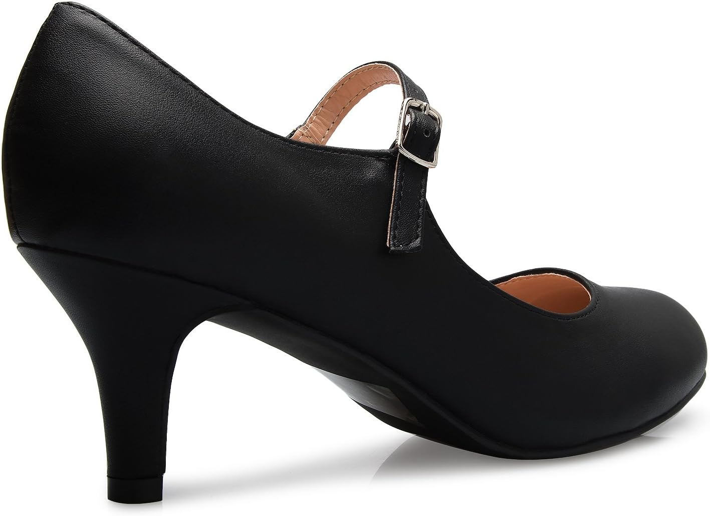 Olivia K Womens Classic Low Mid Heels Mary Jane Pumps - Adorable Round Toe Vintage Retro Shoes - Image 4