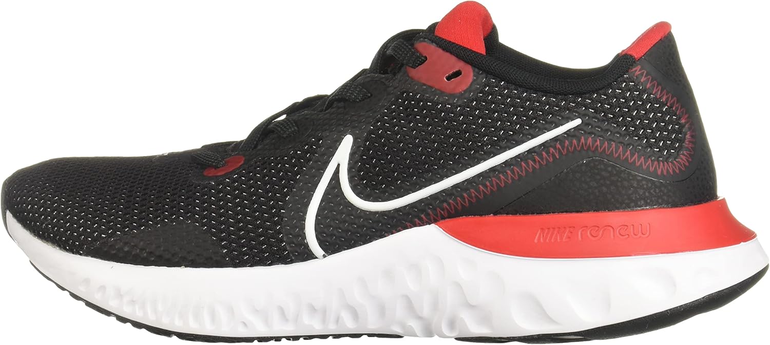 Nike Men's Renew Run Running Shoes (Black/White-University Red, 12)
