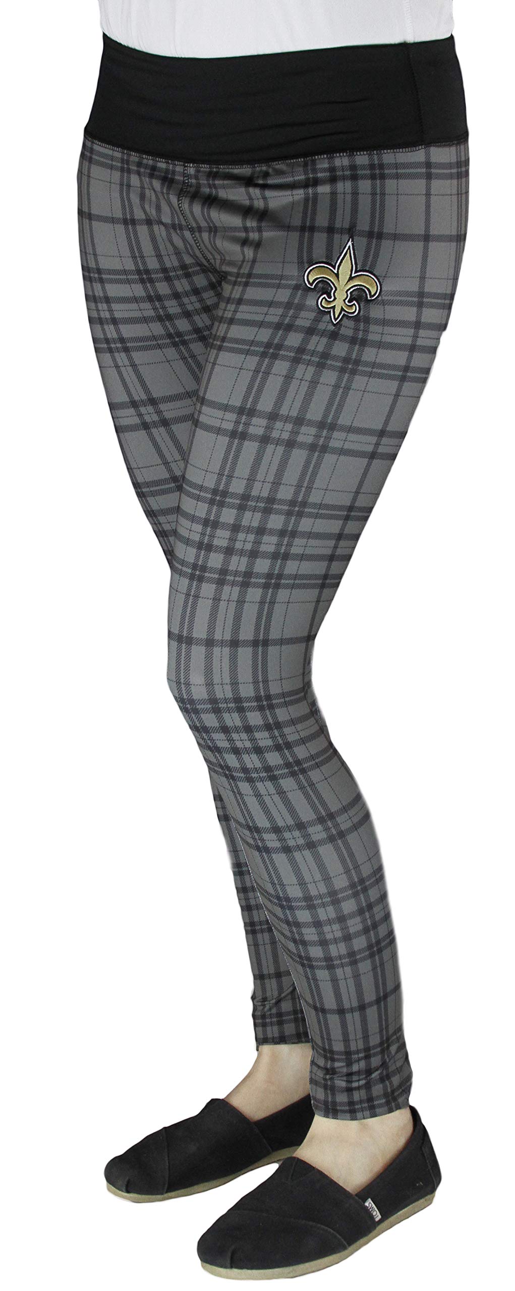 FOCO NFL Women's Team Color Marble Wordmark Legging, Denver Broncos, Small