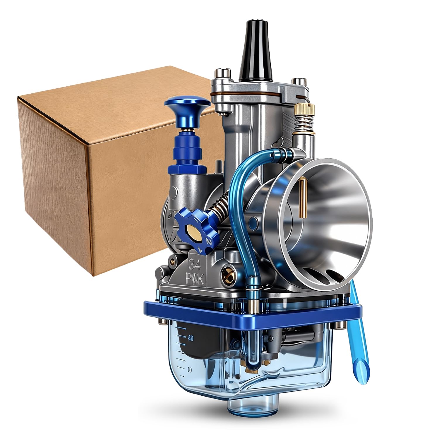 JFG RACING PWK 34MM Carburetor,34MM Carburetor Carb Universal for 125CC-250CC Racing ATV Quad Go Kart Dirt Pit Bike Motorcycle Scooter