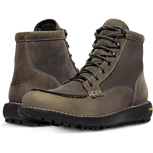 Danner Logger 917 Waterproof Moc Toe Work Boots for Men - Nubuck Leather with Breathable Gore-Tex, Vibram SPE Midsole and 917 Traction Outsole