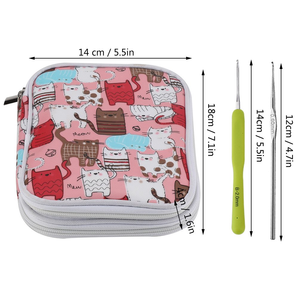 Étui Circulaire Pour Aiguilles à Tricoter Et Crochets - Support à 12 Accessoires - Neuf