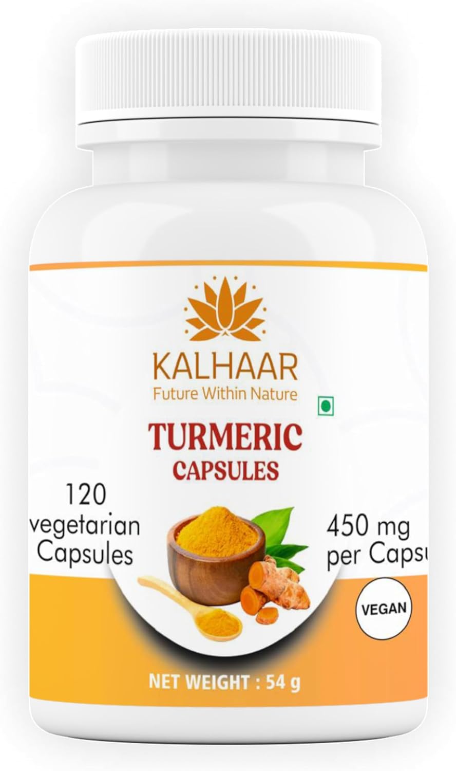 Turmeric Capsules Contains 95% Standardized Curcumin Extract, Immunity Support, 120 Vegan Capsules, Non-GMO
