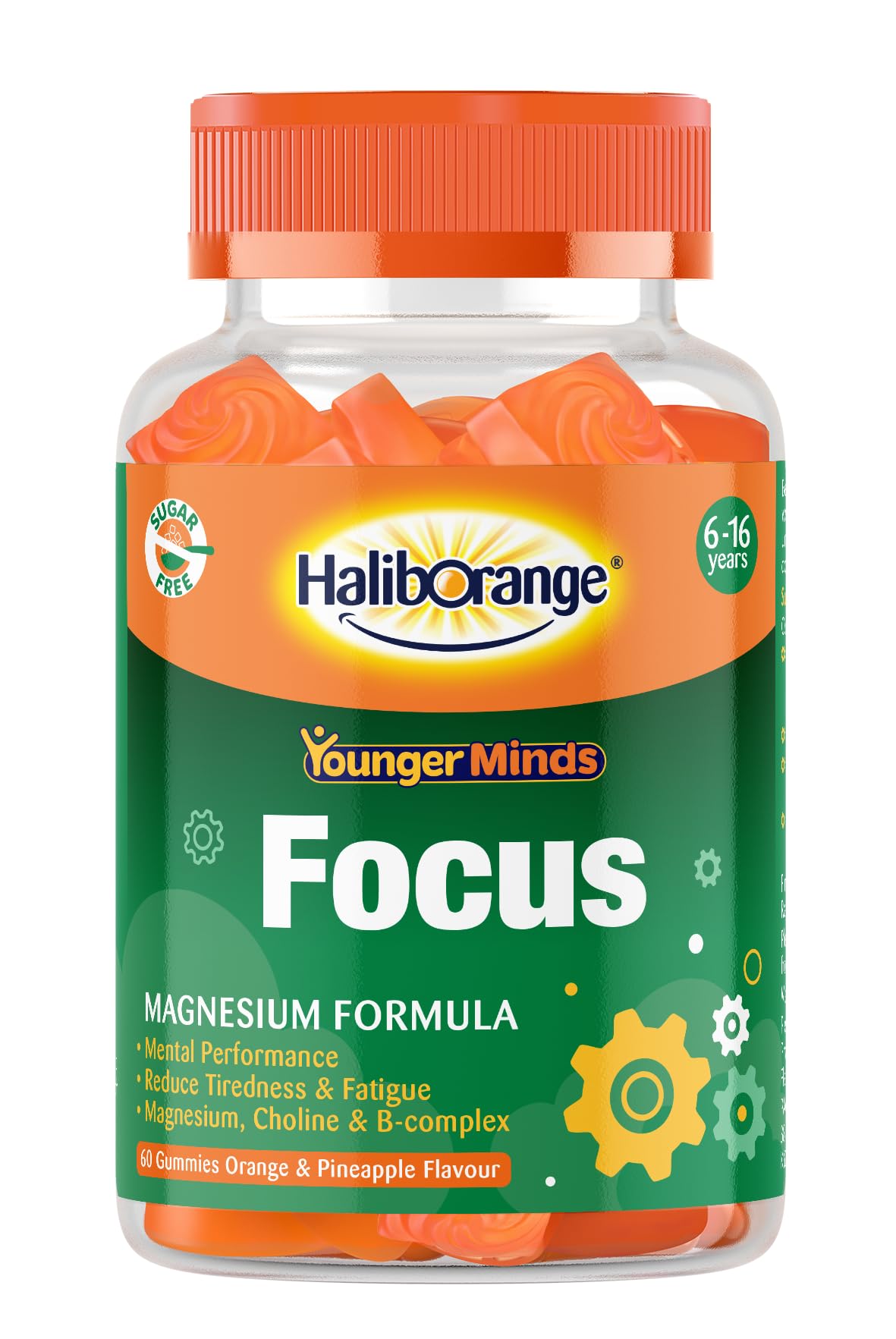 Haliborange Younger Minds Focus Orange & Pineapple Gummies 60S