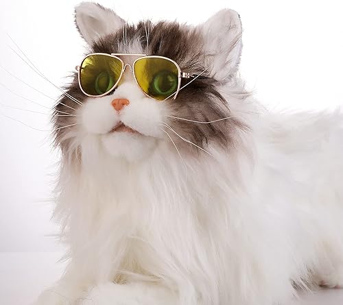 Miniatura 6 de Molain Gafas de sol para gatos, gafas de sol con protección UV para mascotas, cachorros, gafas de sol, gafas de sol para perros pequeños, accesorios