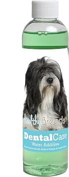 Healthy Breeds Dog Dental Care Water Additive for Lhasa Apso - OVER 200 BREEDS - Easier Than Sticks Wipes Spray Chews & Treats - Mint Flavor - 8 oz