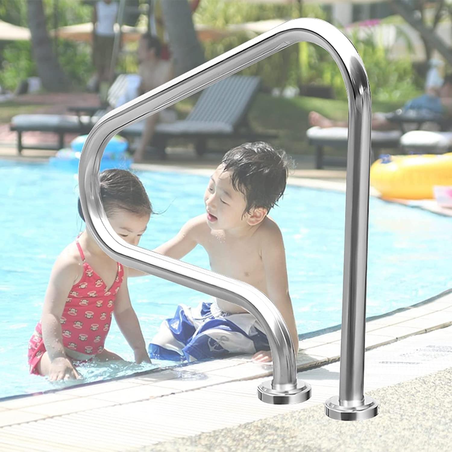 Main courante de piscine en acier inoxydable 304 anti-corrosion pour un accès sécurisé