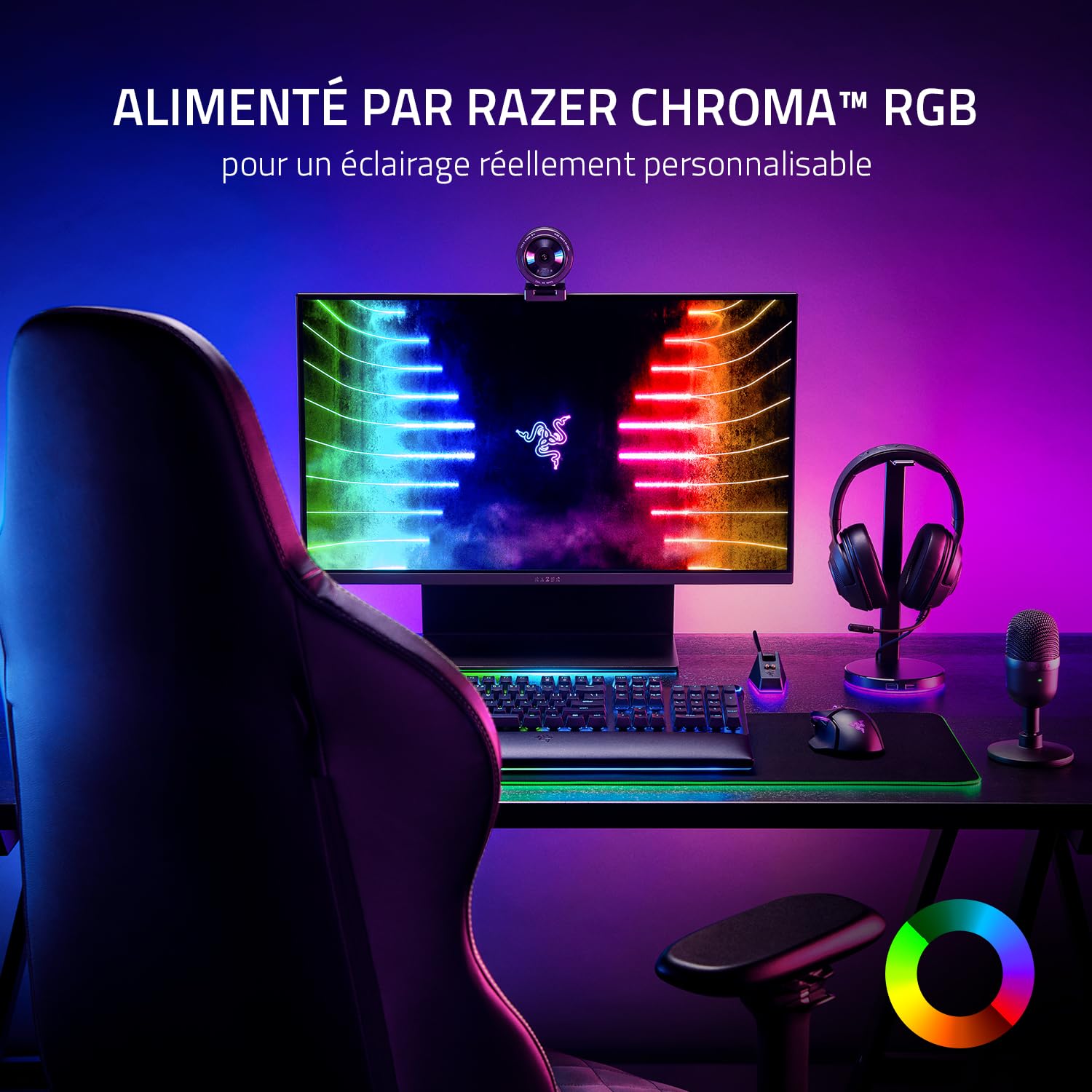 Razer Bandes Lumineuses - Avec Chroma RGB (3 Rubans, 1x100 cm, 2x50 cm; 120 LED Individuelles, Razer HyperSpeed Wireless et Bluetooth, Contrôleur ARGB Sans-fil)