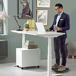 Yes4All Wobble Balance Board for Standing Desk/Anti-Fatigue Office Foam Pad - Standing Desk Mats, Rocker Board, Office Accessories, Wobble Board With Massage Ball