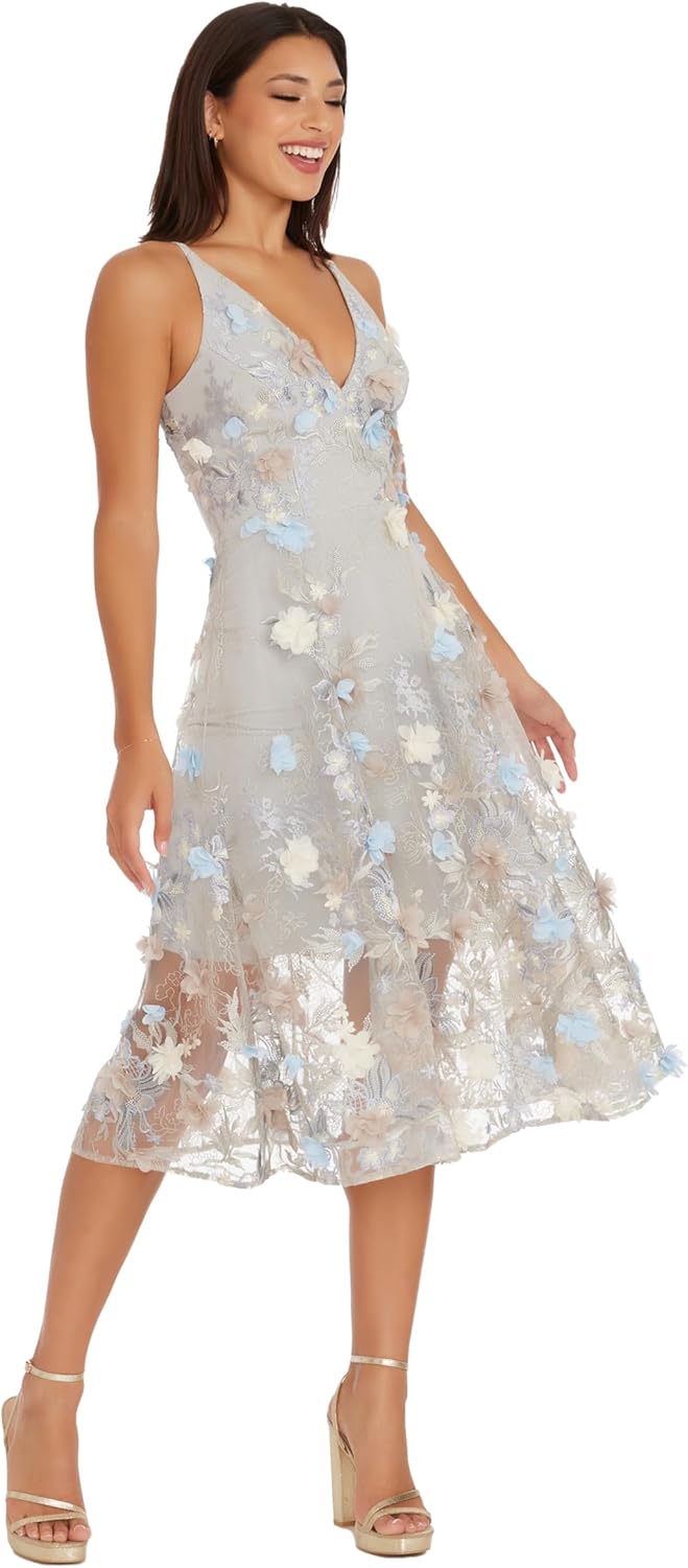 Dress The Population Womens Audrey Fit and Flare Midi Dress - Image 2