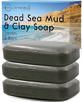O Naturals Organic Soap Bar Set – Natural Bath & Body Soap Bars for Women & Men, Moisturizing Face and Body Bath Gift Collection, 3 Pack (Dead Sea Mud Clay)
