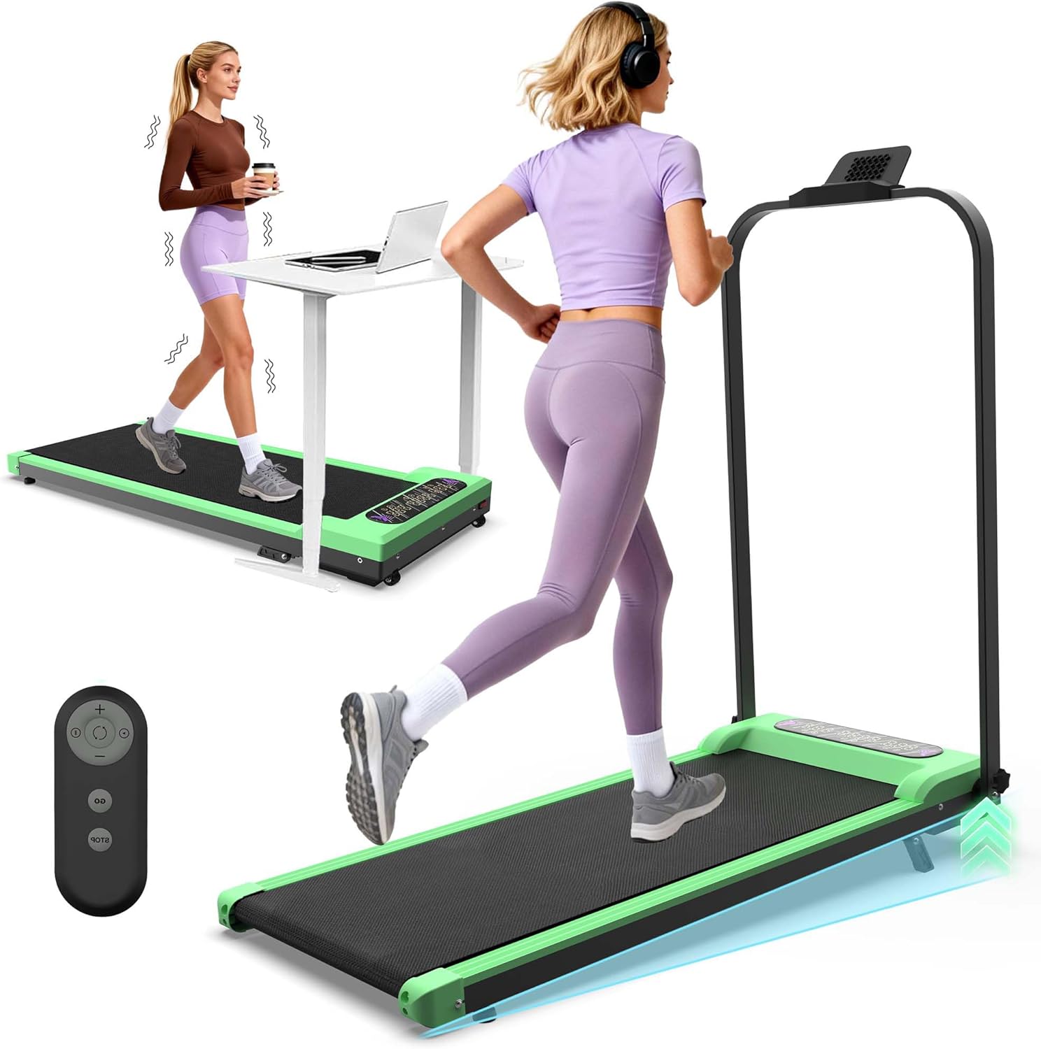 Caminadora Plegable Walking Pad con Inclinación 10% y Barra