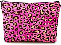 Vista 24 de Pequeña bolsa de maquillaje para bolso Linda bolsa de lona impermeable de cosméticos para mujeres, con cremallera, bolsa de viaje para artículos