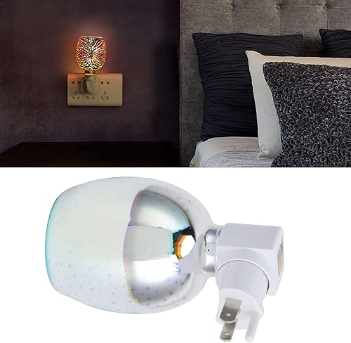 Miniatura 6 de Calentador de fragancia enchufable, calentador de cera eléctrico 3D, calentador de velas con luz nocturna, sin humo, lámpara de noche para el hogar,