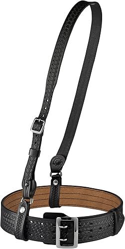 Miniatura 8 de JAY-PEE Sam Browne - Correa de hombro de cuero de 1 14 pulgadas, incluye 2 anillos en D que se conectan al cinturón de servicio