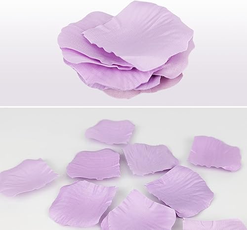 Vista 26 de JHFGJGH 500 exquisitos pétalos de rosa negros, pétalos de rosa de seda con emulación, pétalos de flores artificiales para noches románticas, bodas